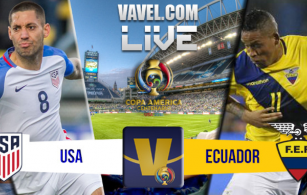 Score USA vs Ecuador in Copa America Centenario Quarterfinal (2-1)