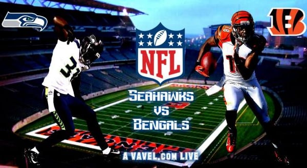Score Seattle Seahawks - Cincinnati Bengals of 2015 NFL Football (24-27)