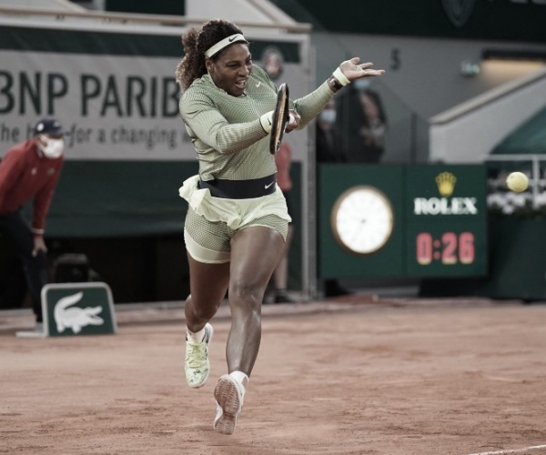 Serena Williams, con el pie derecho