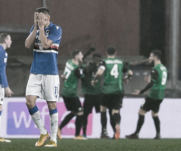 Com dois gols em três minutos, Sassuolo bate Sampdoria fora de
casa e se recupera na Serie A