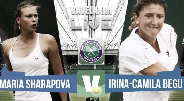 Resultado María Sharapova - Irina-Camelia Begu en Wimbledon 2015 (2-0)