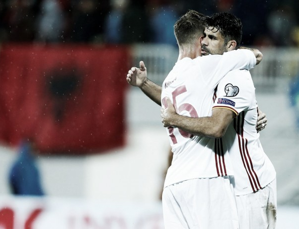 Qualificazioni Mondiali, gruppo G: Costa e Nolito superano l'Albania, Spagna in testa