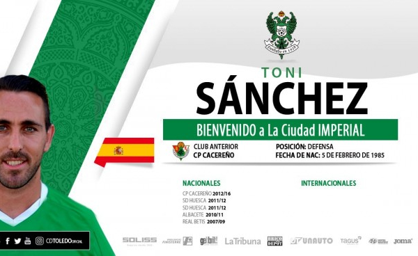 Toni Sánchez es nuevo jugador del CD Toledo