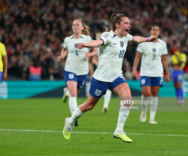England 1-1 Brazil (4-2 on penalties): Kelly penalty decides first women's Finalissima in close clash