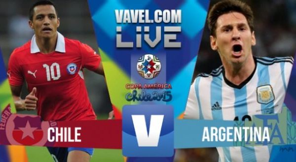 Live Cile - Argentina, risultato Finale Copa America 2015  (d.c.r 4-1)