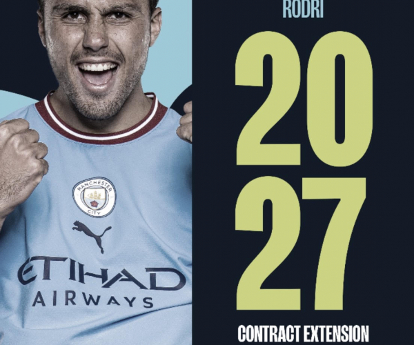 Rodrigo Hernández seguirá en el Manchester City hasta 2027