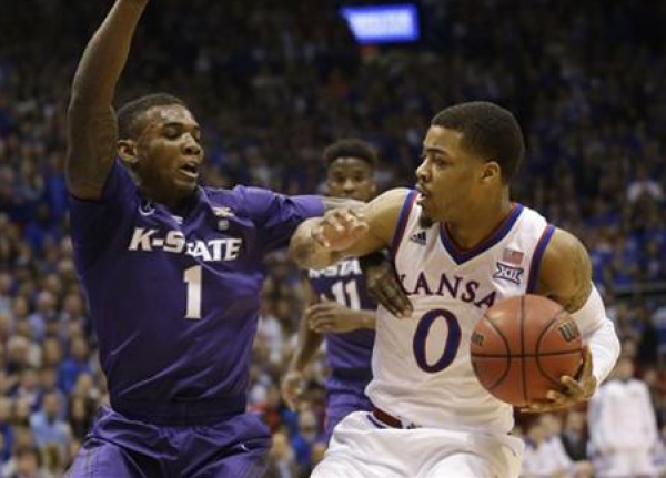 Four Double Digit Scorers Lead Kansas To Victory Over Kansas State 68-57
