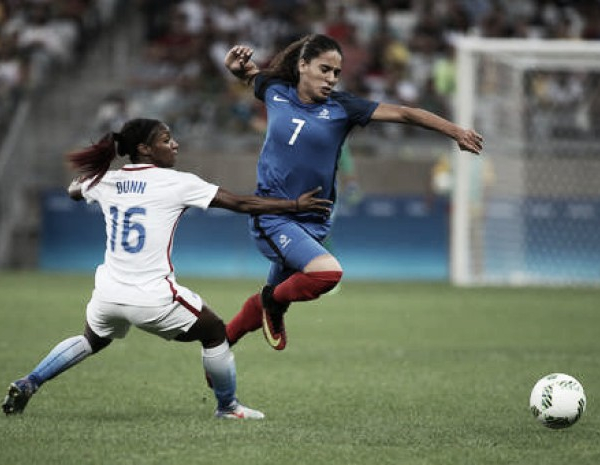 Score: USA 0 - 3 France in the 2017 SheBelieves Cup