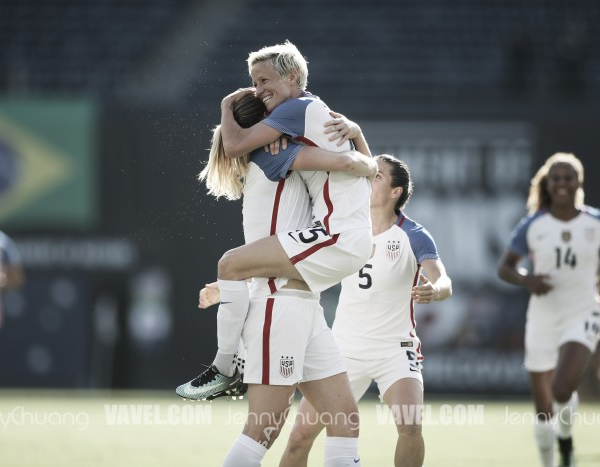 High energy match between epic rivals results in USWNT comeback against Brazil