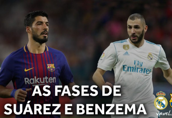 Suárez em ascensão ou o estagnado Benzema: quem pode decidir o El Clásico?