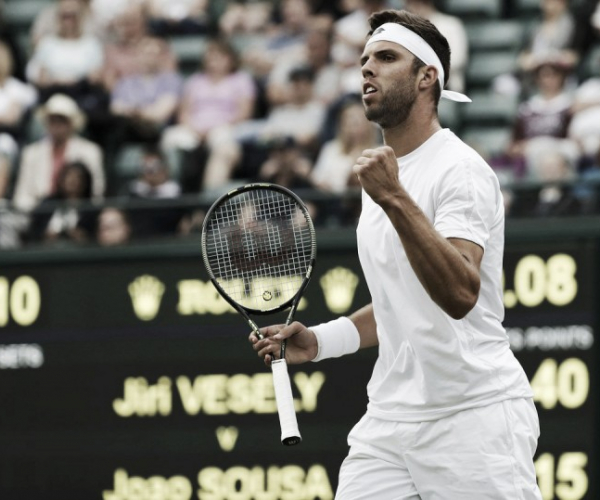 Wimbledon: Jiri Vesely dominant as he defeats Joao Sousa in straights