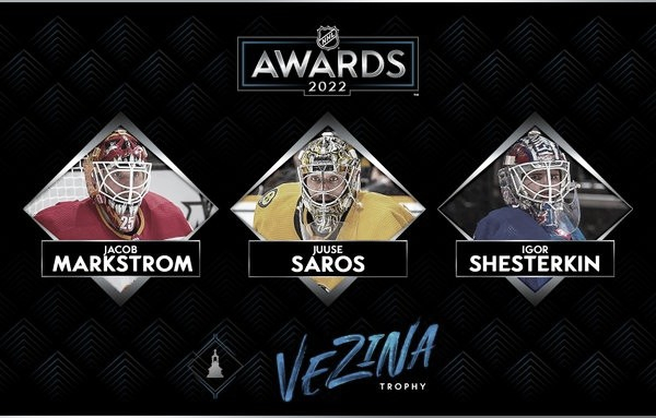 Markstrom, Saros y Shesterkin, finalistas del Vezina Trophy 2022