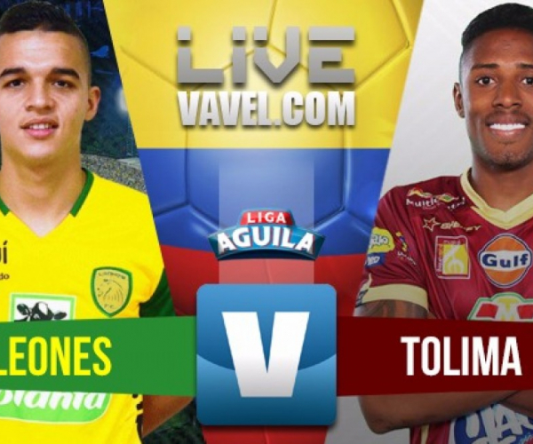 Deportes Tolima pone un pie y medio en los play offs gracias a su victoria en Itagüí ante Leones.