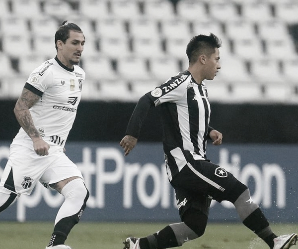Em semana tumultuada, Botafogo perde pênalti e empata com Ceará no Engenhão