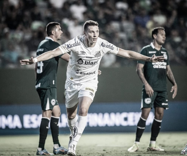 Em jogo dos desesperados, Furch marca no final e Santos vence Goiás fora de casa 