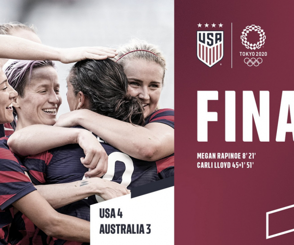 Estados Unidos 4-3 Australia: la actual campeona del mundo ganó la medalla de bronce