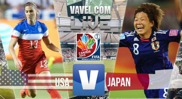 Score USA - Japan in 2015 Women's World Cup Final (5-2)