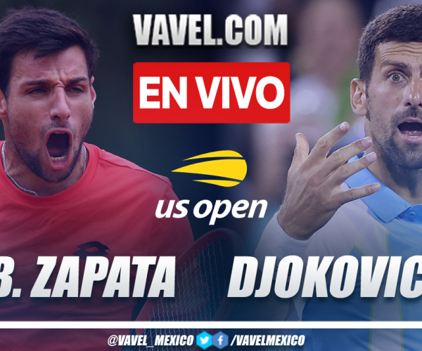 Resumen y puntos: Bernabé Zapata 0-3 Novak Djokovic en US Open 2023