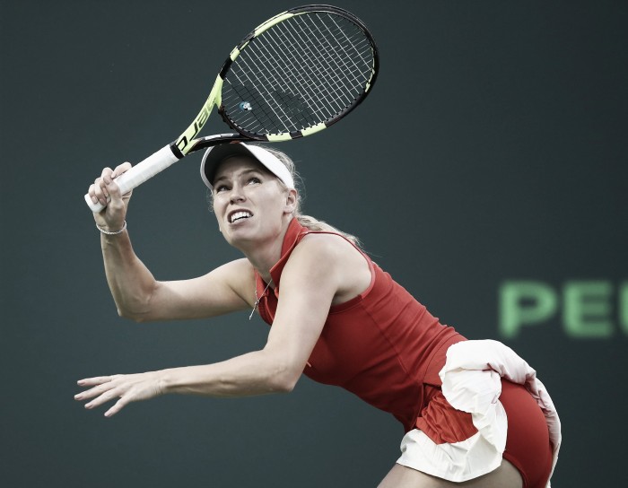 WTA, Miami Open - Wozniacki vince un set solo, Muguruza si ritira