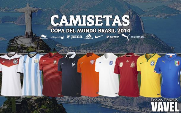Las camisetas y equipaciones de las selecciones del Mundial de Brasil 2014