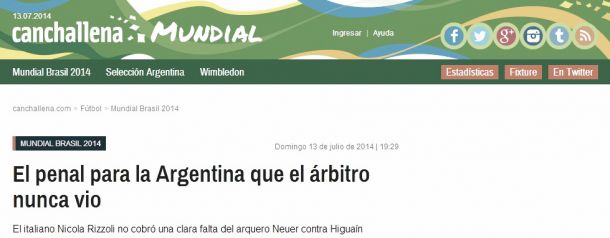 Jornais argentinos lamentam vice e culpam arbitragem da final da Copa