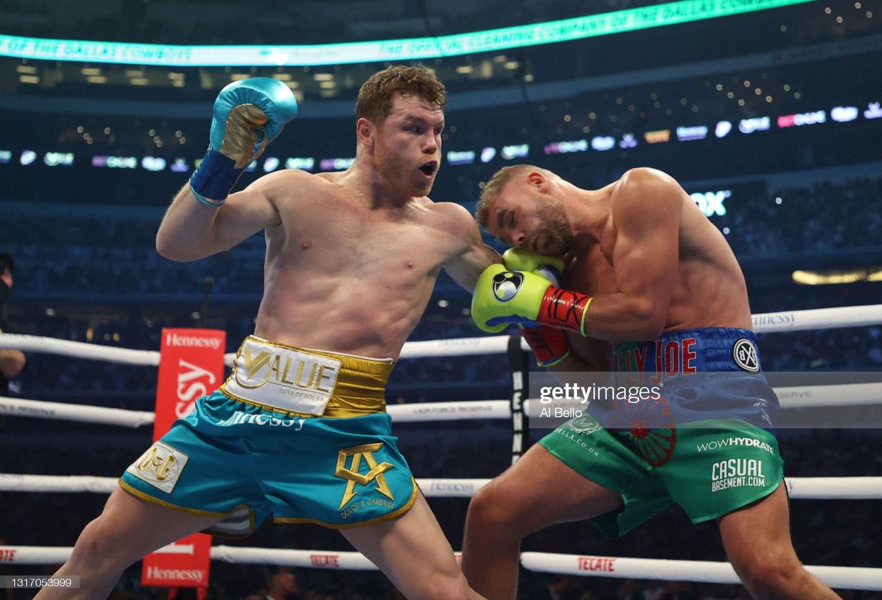 Saul 'Canelo' Alvarez forces Billy Joe Saunders to withdraw after an eighth-round stoppage