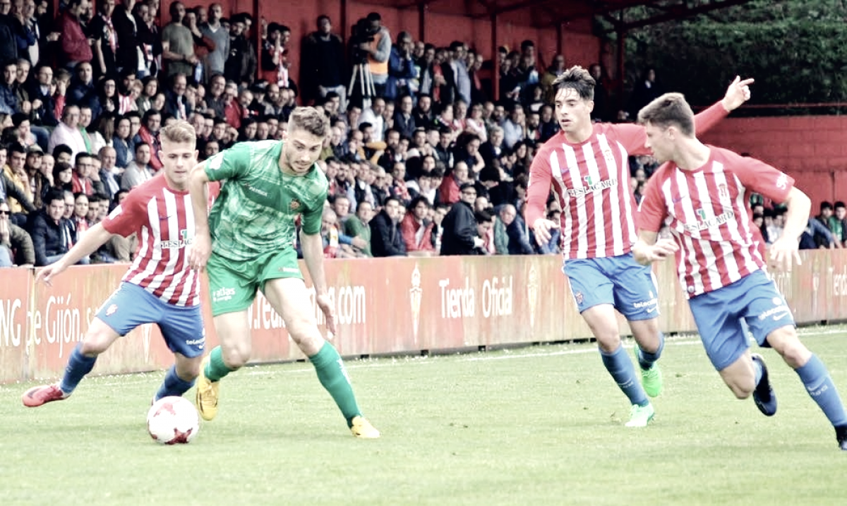 Puntuaciones Real Sporting B 2-0 UE Cornellà: Cayarga y Nacho Méndez sentencian