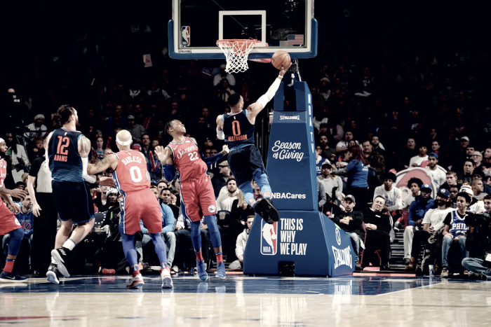NBA - OKC passa a Philadelphia dopo tre supplementari, Washington doma i Clippers