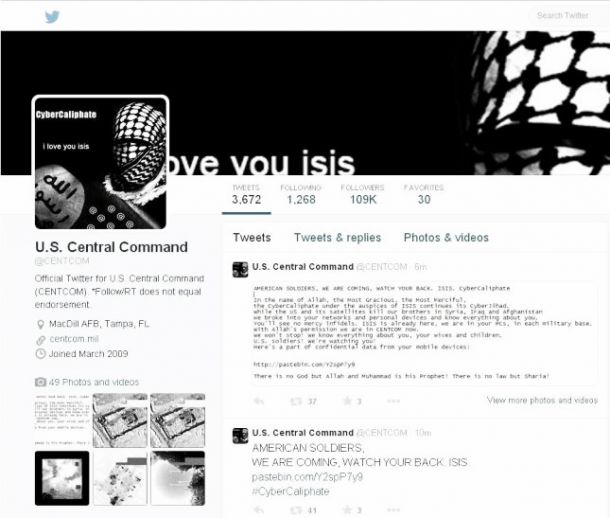 El Mando Central de EEUU vuelve a Twitter tras el ciberataque del Estado Islámico