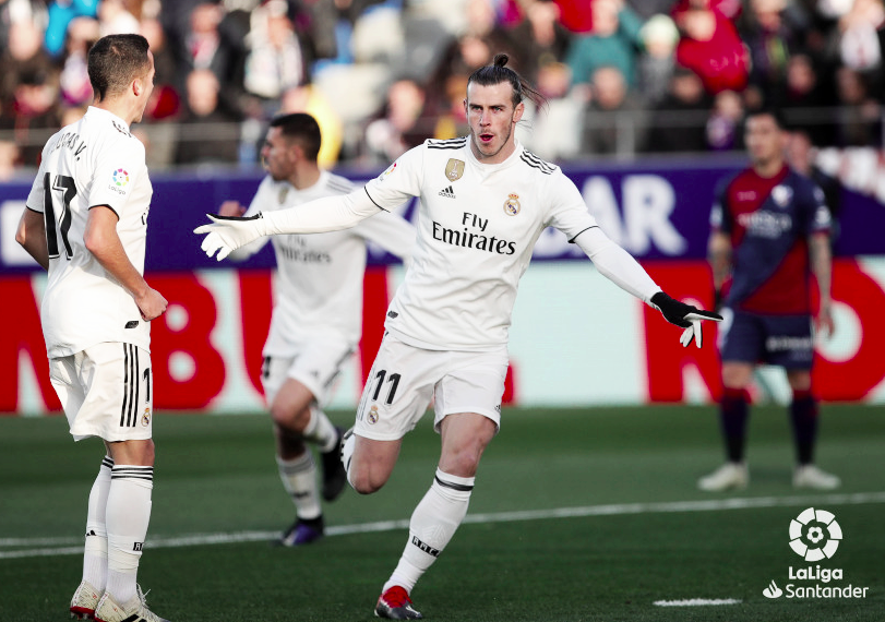 Bale y Courtois salvan al Madrid de un vendaval en Huesca 