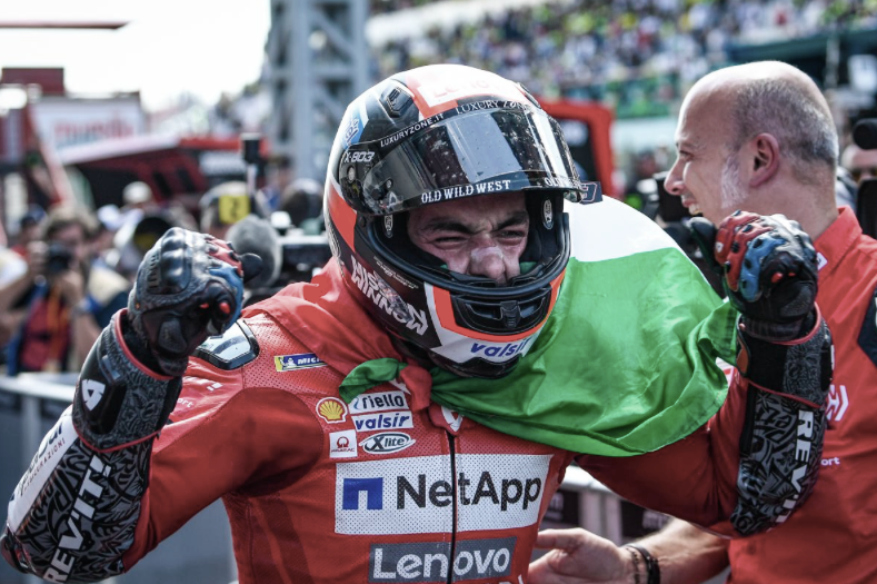 Petrucci recuerda su primera victoria en MotoGP