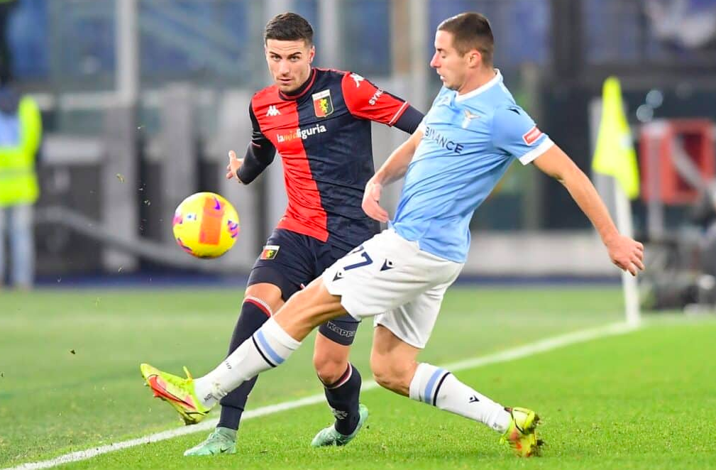 the starting line up of Genoa CFC during football Match, Stadio Olimpico,  Lazio v Genoa, 27 Aug 2023 (Photo by AllShotLive/Sipa USA) Credit: Sipa  US/Alamy Live News Stock Photo - Alamy