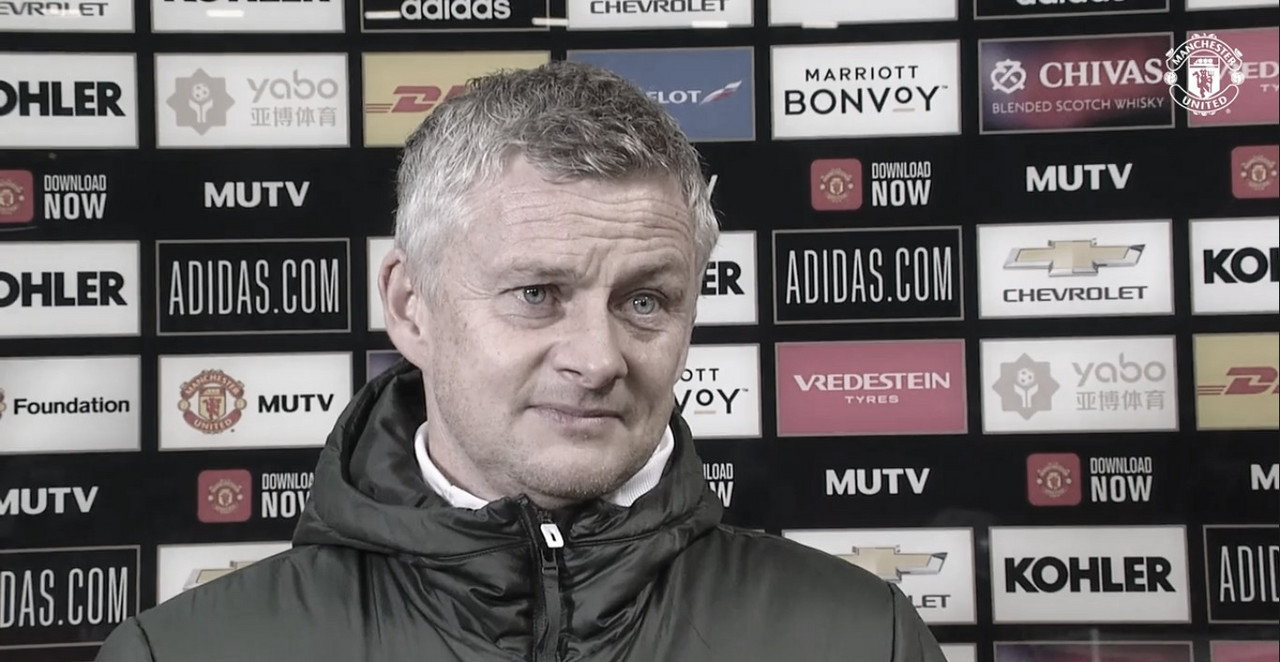 Após primeiro triunfo em casa no campeonato, Solskjaer
ressalta que United tem que 'jogar melhor' Após primeiro triunfo em casa no campeonato, Solskjaer
ressalta que United tem que 'jogar melhor'