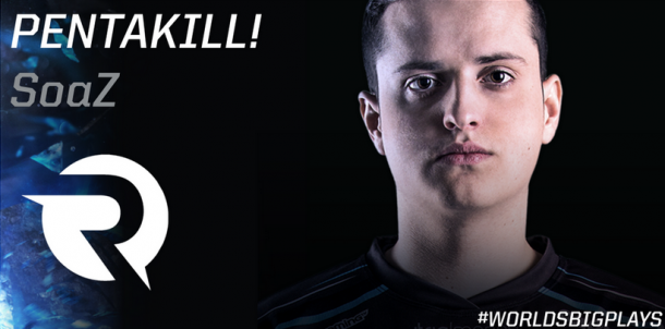 League of Legends Worlds: SoaZ Pentakill Highlight's Origen Win Over Flash Wolves In Game 1