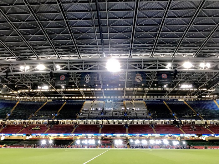 UEFA Champions League, La Finale - La vigilia a tre ore dal fischio d'inizio, brilla il Millennium Stadium