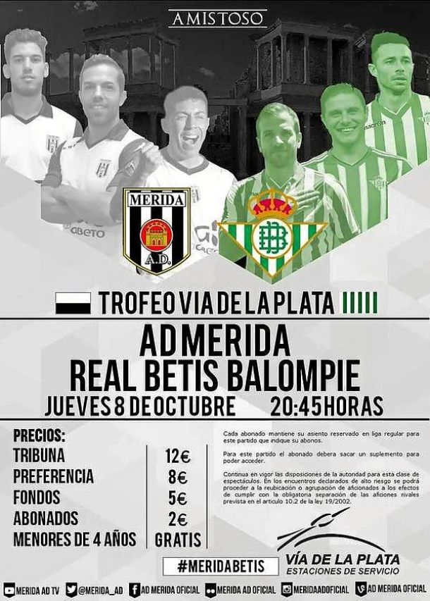 El Betis jugará en Mérida el próximo jueves un amistoso