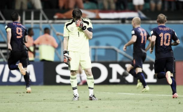 Los jugadores españoles se mostraron abatidos tras la derrota