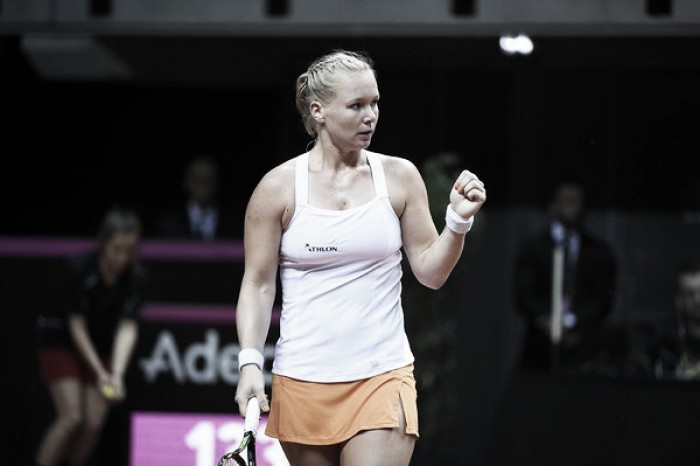 Fed Cup: Kiki Bertens gives Netherlands the edge overcoming Kristina Mladenovic in straight sets