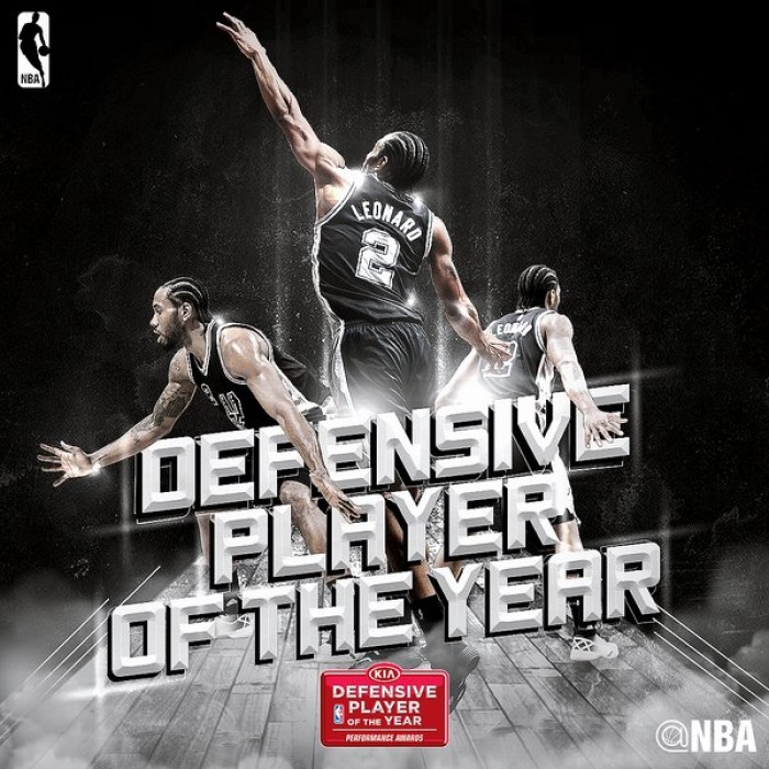 Kawhi Leonard élu "Defensive Player of The Year"