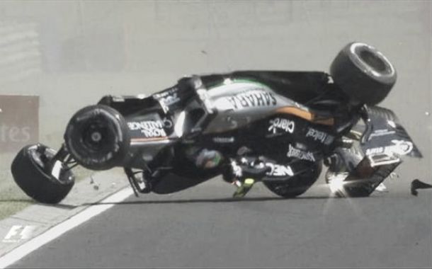 Impactante accidente de 'Checo' Pérez en Hungría Impactante accidente de 'Checo' Pérez en Hungría