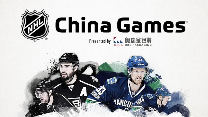 Canucks y Kings jugarán en China en pretemporada