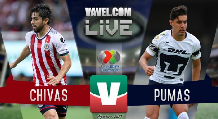 Resultado y goles del Chivas 1-1 Pumas en Liga MX 2017 Resultado y goles del Chivas 1-1 Pumas en Liga MX 2017