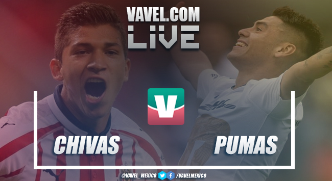 Resultado y goles del Chivas 1-2 Pumas en Liga MX 2018 Resultado y goles del Chivas 1-2 Pumas en Liga MX 2018