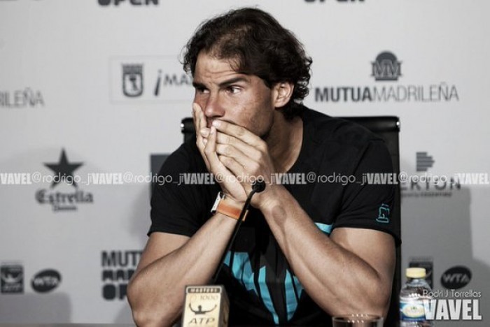 Rafael Nadal: "No tengo previsto jugar hasta que esté recuperado"