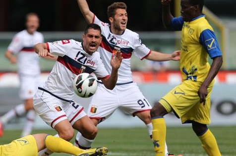 Borriello regala i tre punti al Genoa, Chievo ko