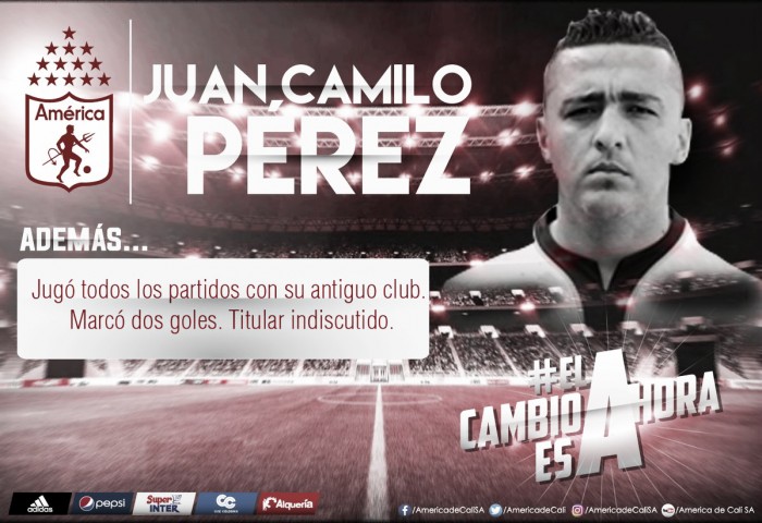 Camilo Pérez, nuevo jugador del América de Cali