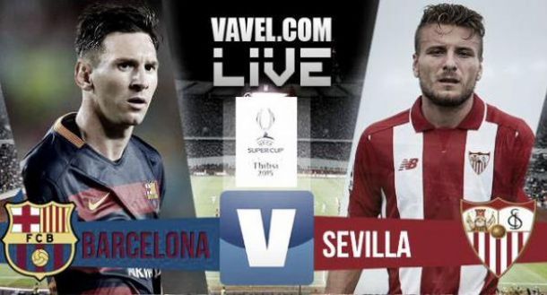 Live Barcellona - Siviglia, risultato Supercoppa Europea  (5-4)
