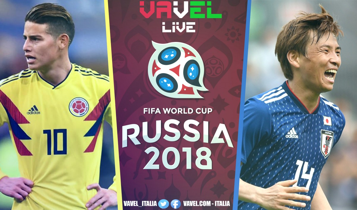 Colombia-Giappone in diretta, LIVE Mondiali Russia 2018: vince il Giappone! Mondiale subito in salita per la Colombia