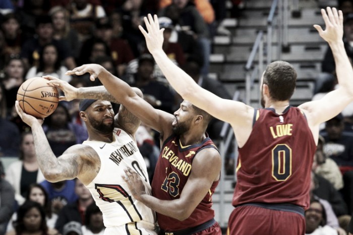 NBA - La tripla doppia di Cousins guida i Pelicans alla vittoria sui Cavaliers; i 76ers passano di misura sui Mavericks