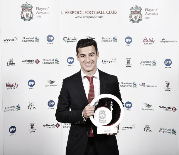 Philippe Coutinho receives four Liverpool end of season awards including Player of the Year